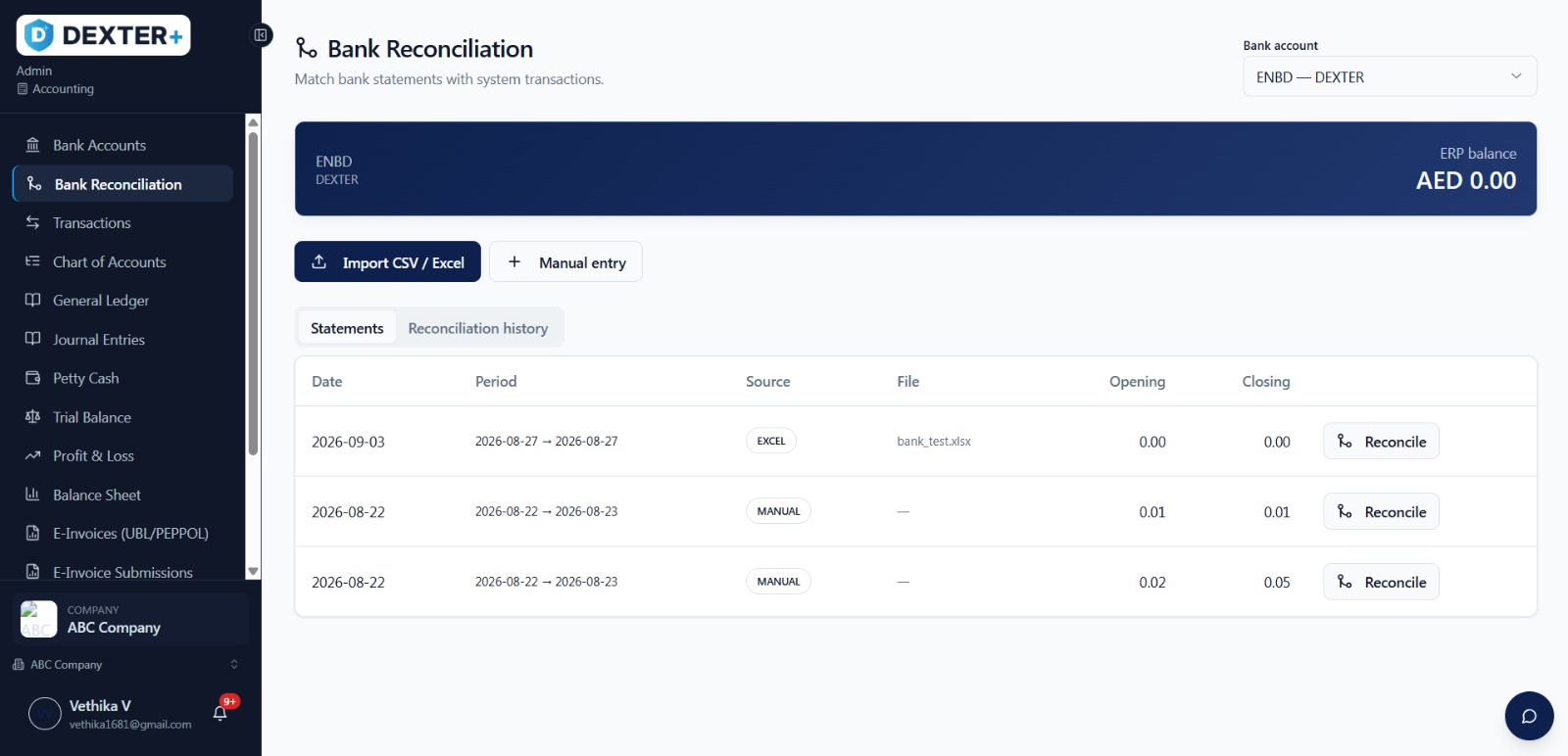Accounts and Reconciliation, Always Current